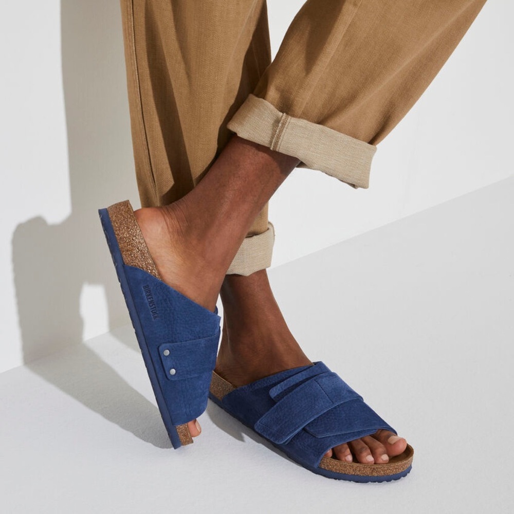 BIRKENSTOCK men’s kyoto nuback leather desert buck indigo blue